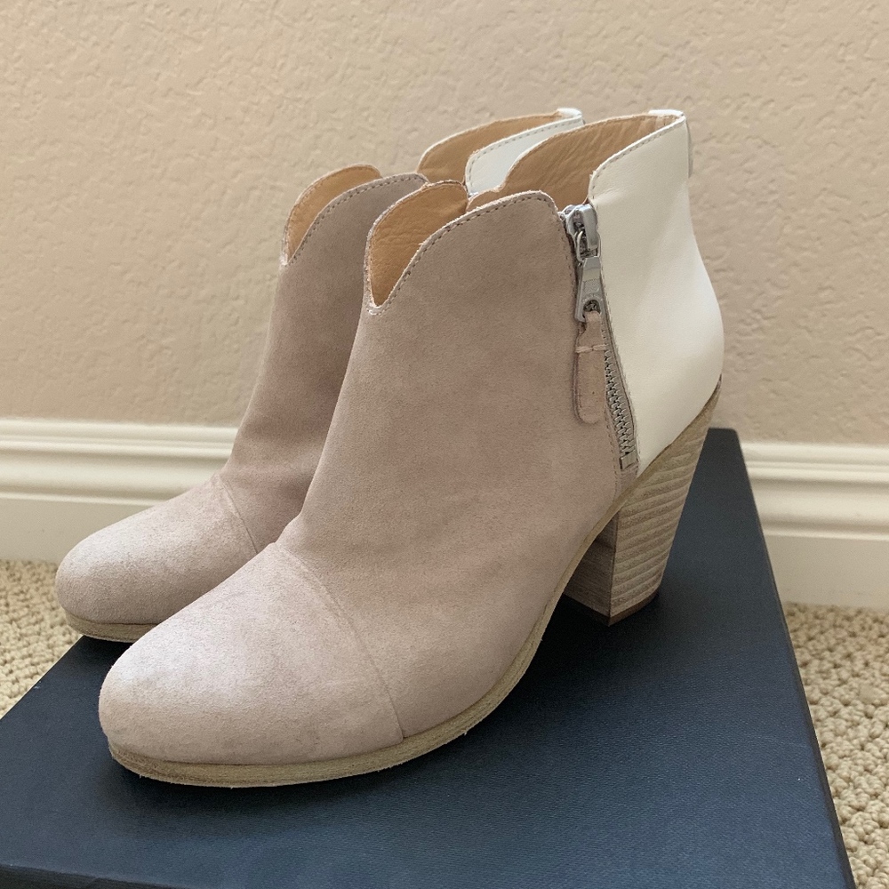 Stylish Two-Tone Ankle Boots